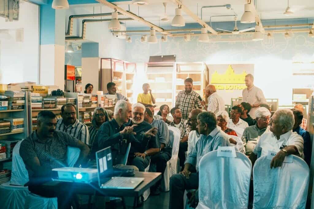 Audience interacting during the Sqn Ldr Pushp Vaid session